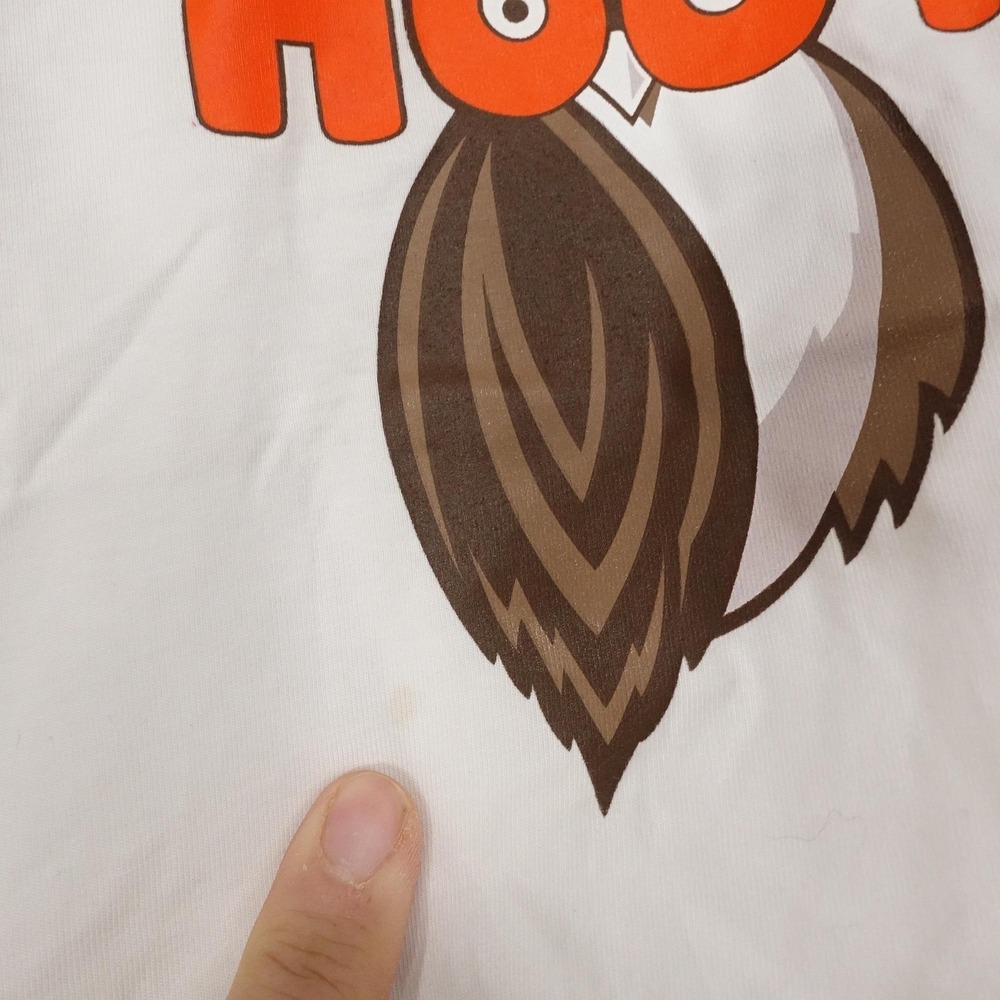 Hooters T-Shirt Womens S White V-Neck Short Sleeve Stretch Logo Graphic Top - Picture 3 of 7